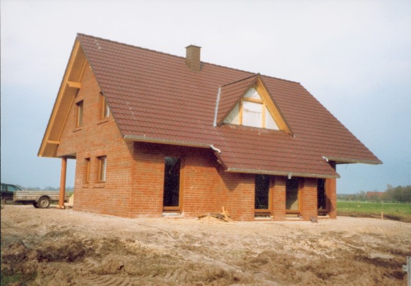 Die Fenster werden eingebaut